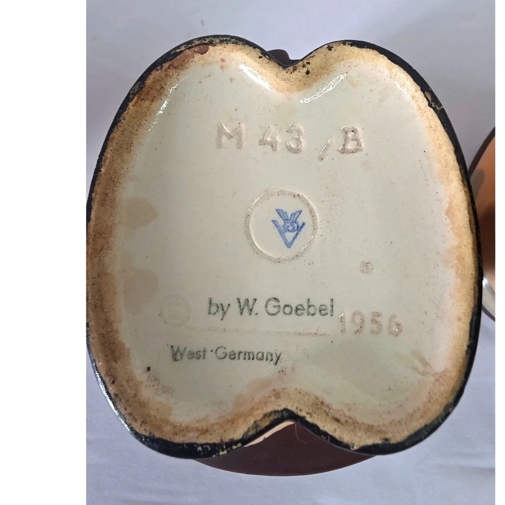 Vintage Goebel Friar Tuck Sugar Bowl and Creamer Set West Germany 1956 Ceramic